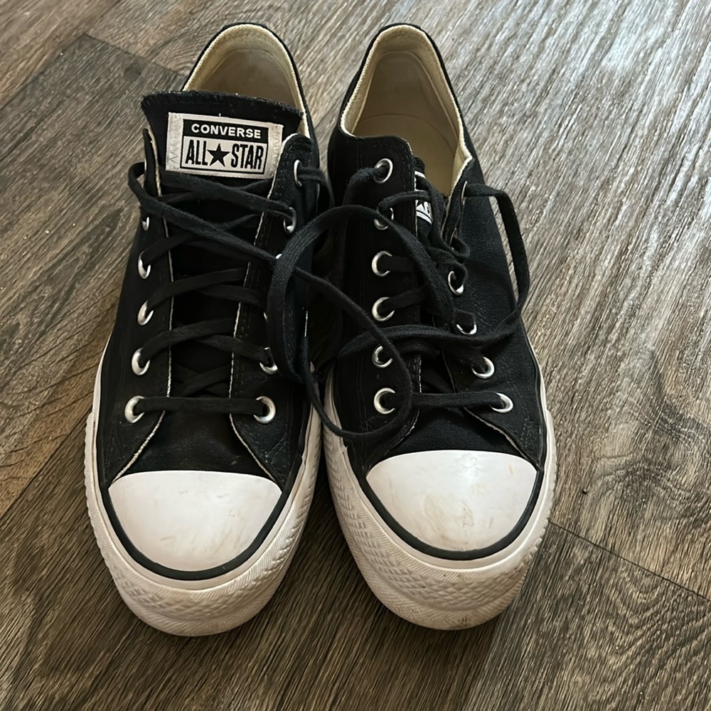 Converse Platform Black and White Low Top Sneakers
